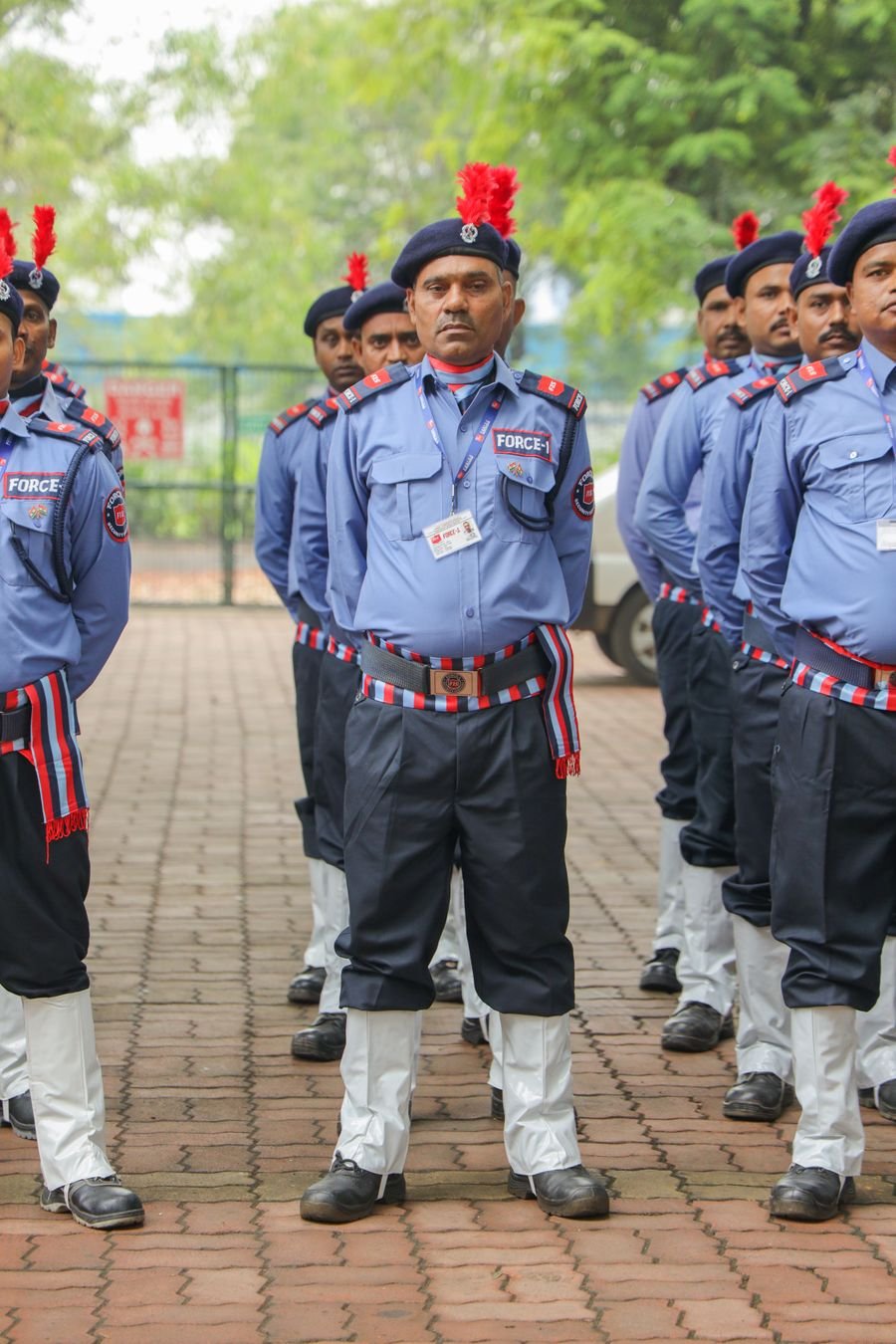 Indian security personnel in uniform